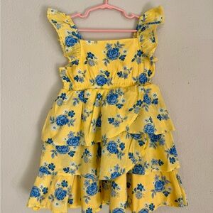 Tommy Bahama Yellow and Blue Floral Kids Dress